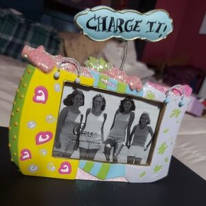 Carr P'zazz Picture Frame 3x4 Charge It Girl Talk NIB